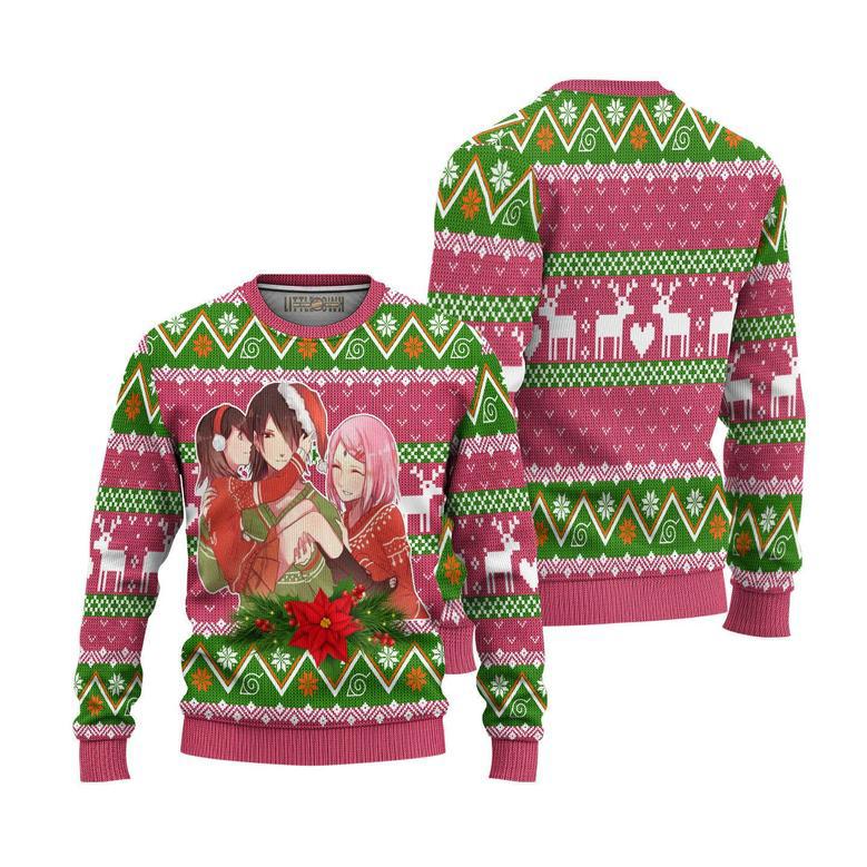 Naruto Sakura Haruno Family Ugly Christmas Sweater