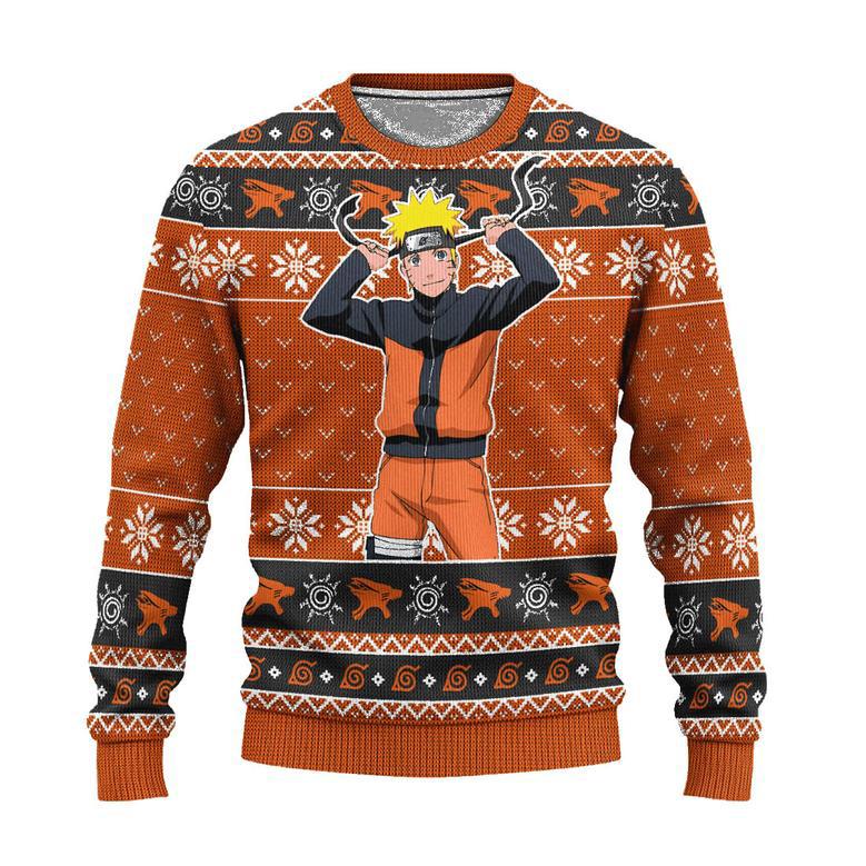 Naruto Uzumaki Anime Ugly Christmas Sweatshirt Naruto Shippuden Xmas Gift