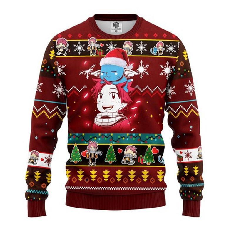 Natsu Fairy Tail Anime Christmas Ugly Christmas Sweater