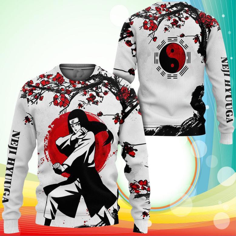 Neji Hyuga Sweatshirt Japan Style Naruto Anime Printed Sweaters