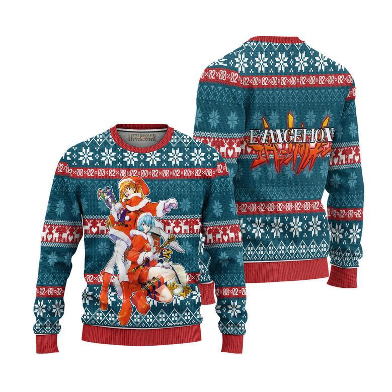 Neon Genesis Evangelion Knitted Ugly Christmas Sweater