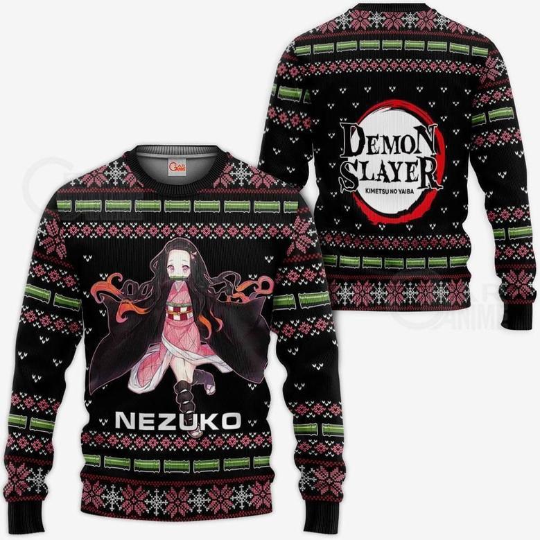 Nezuko Kamado Ugly Sweater Christmas Kimetsu Anime Gift