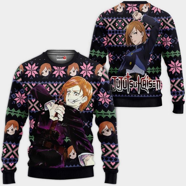 Nobara Kugisaki Ugly Christmas Sweater Custom Anime Jujutsu Kaisen Xmas Gifts