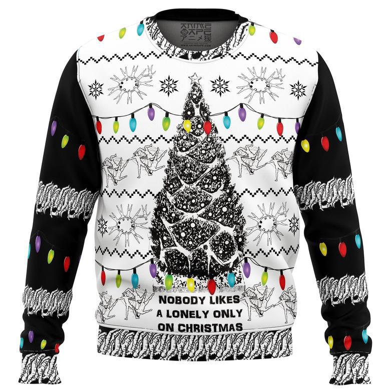 Nobody Likes a Lonely Only Army of One Junji Ito Ugly Christmas Sweater