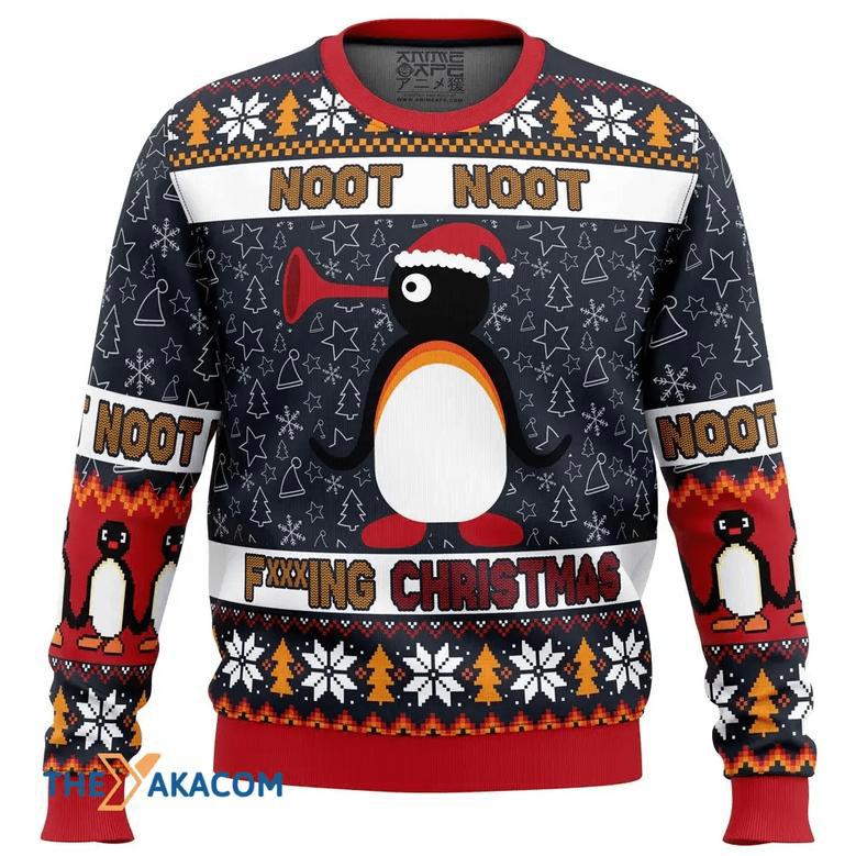 Noot Christmas Pingu Custom Gift For Fan Anime Christmas Ugly Sweater