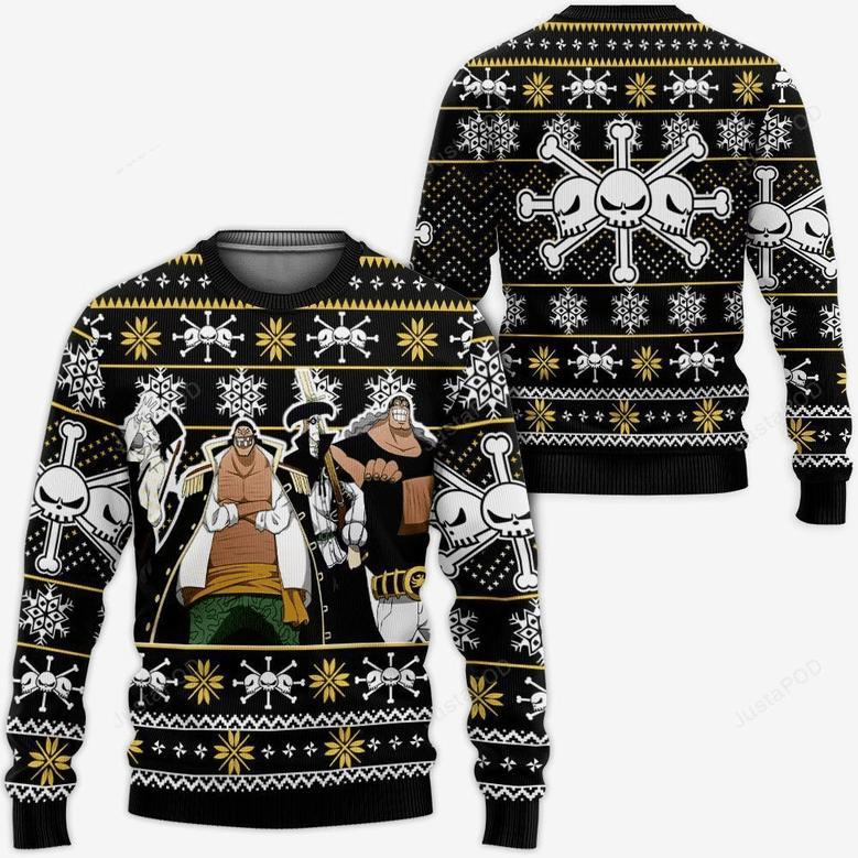 One Piece Anime Blackbeard Pirates Ugly Sweater