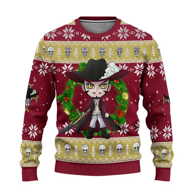 One Piece Anime Dracule Mihaw Ugly Sweater