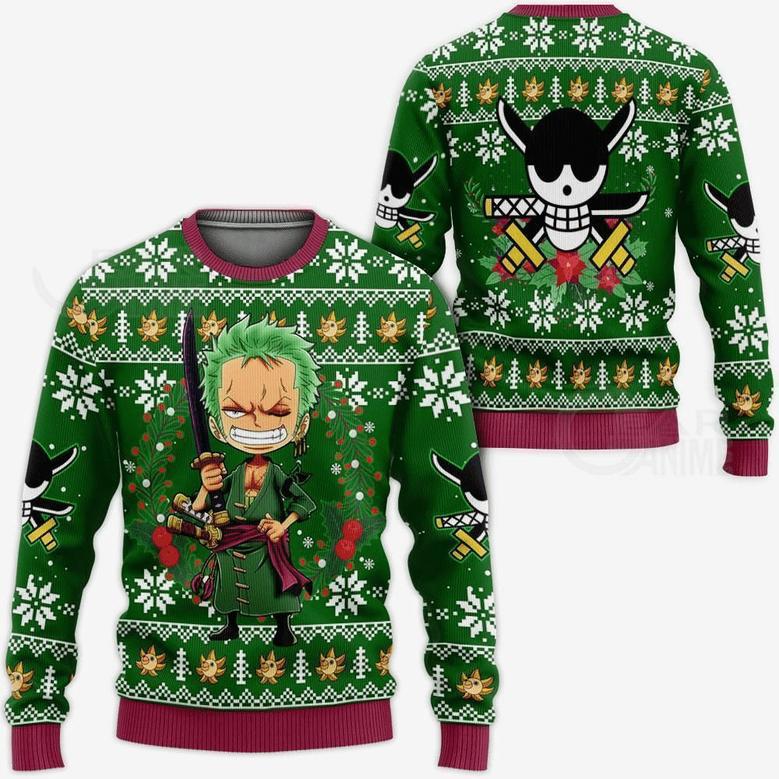 One Piece Anime Roronoa Zoro Ugly Sweater