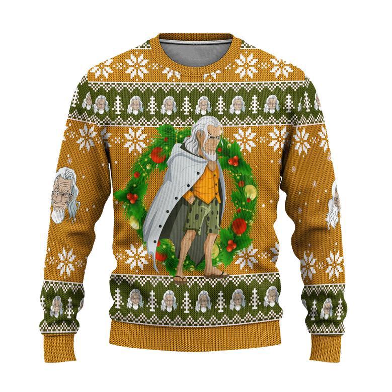 One Piece Anime Silvers Rayleigh Ugly Sweater Gifts