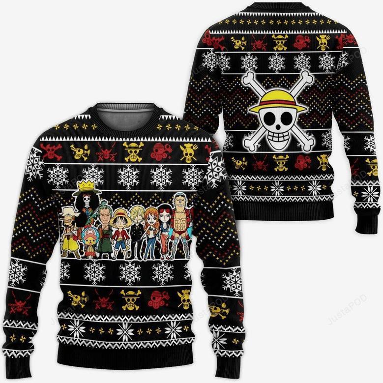 One Piece Anime Straw Hat Pirates Ugly Sweater Gifts