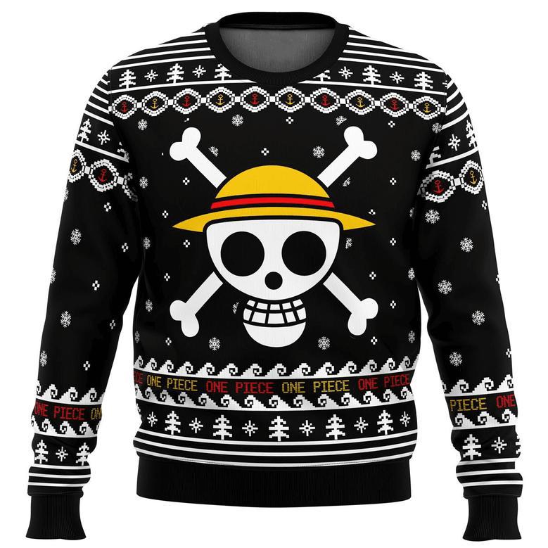 One Piece Anime Straw Hat Priate Ugly Sweater Gifts