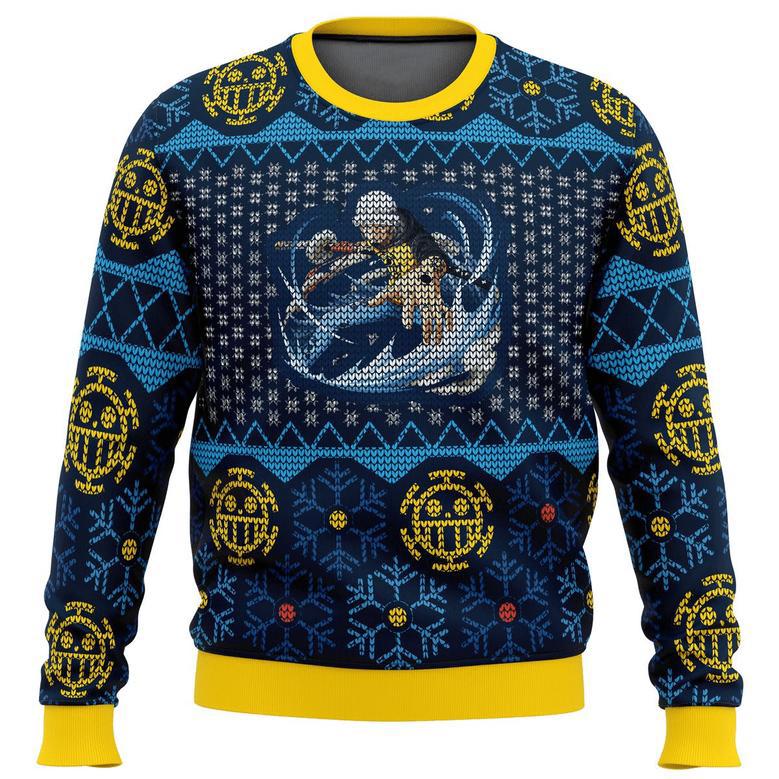 One Piece Anime Trafalgar D. Water Law Ugly Sweater Gifts