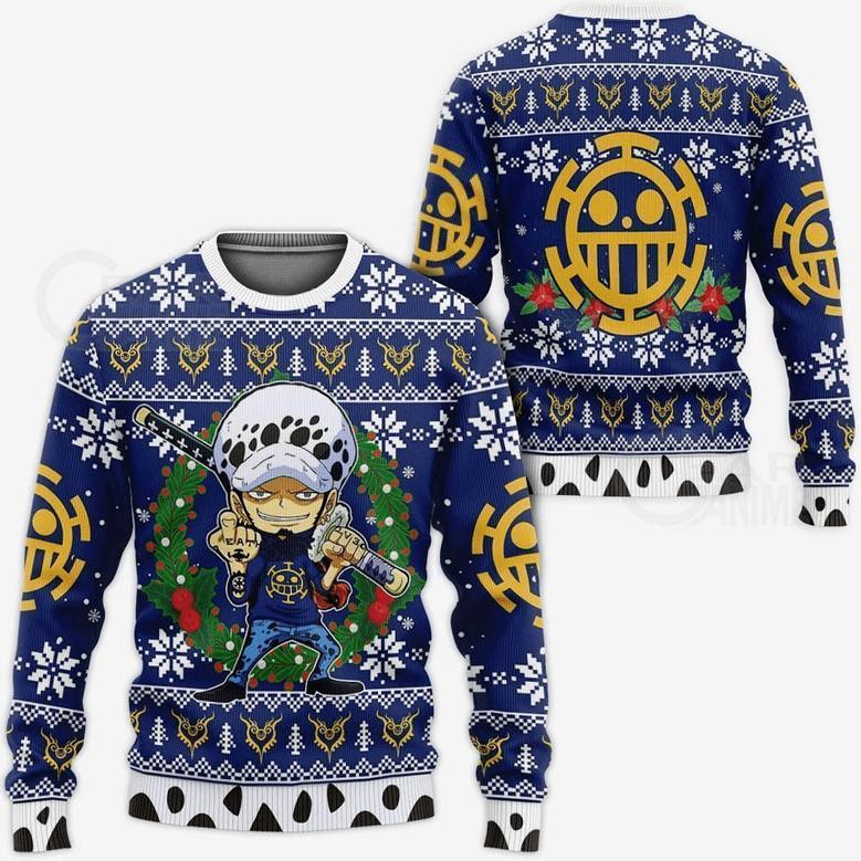 One Piece Anime Trafalgar D. Water Law Ugly Sweater