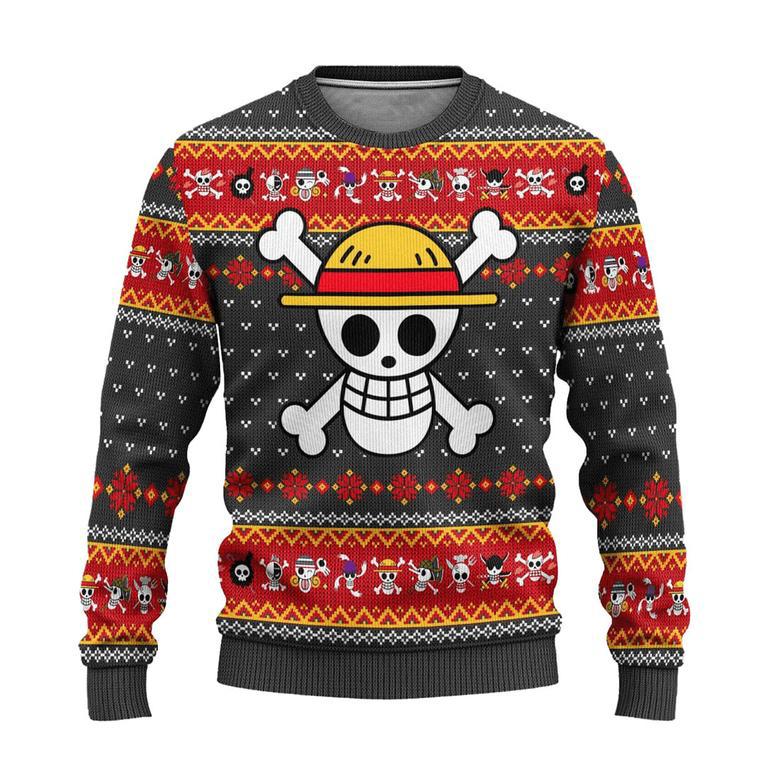 One Piece Anime Ugly Christmas Sweater Symbol Xmas Gift