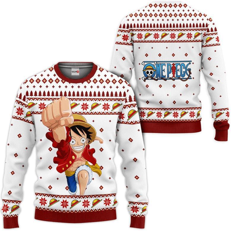 One Piece Luffy Custom Anime Ugly Christmas Sweater