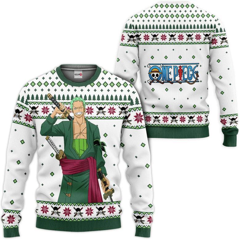 One Piece Roronoa Zoro Custom Anime Ugly Christmas Sweater