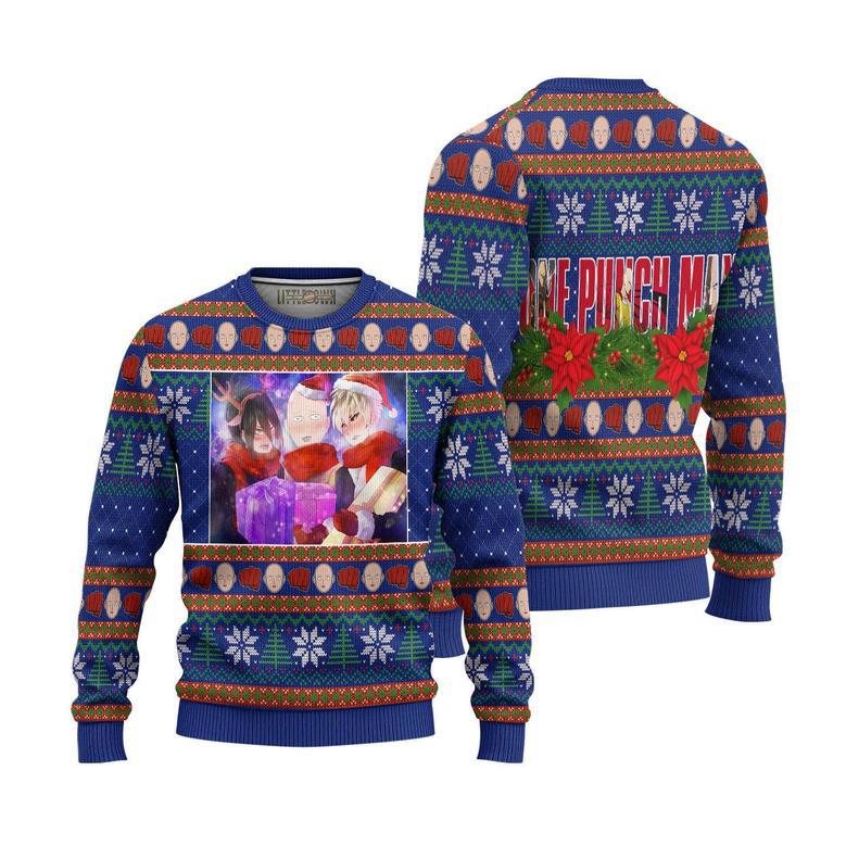 One Punch Man Characters Ugly Christmas Sweater