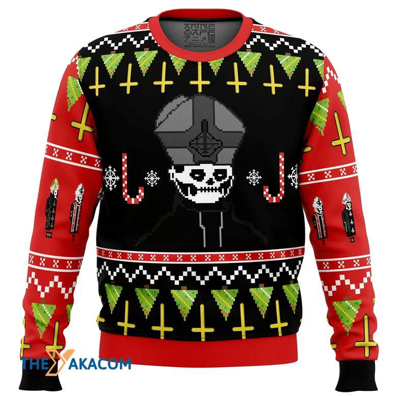 Papa Emeritus Gift For Fan Anime Christmas Ugly Sweater