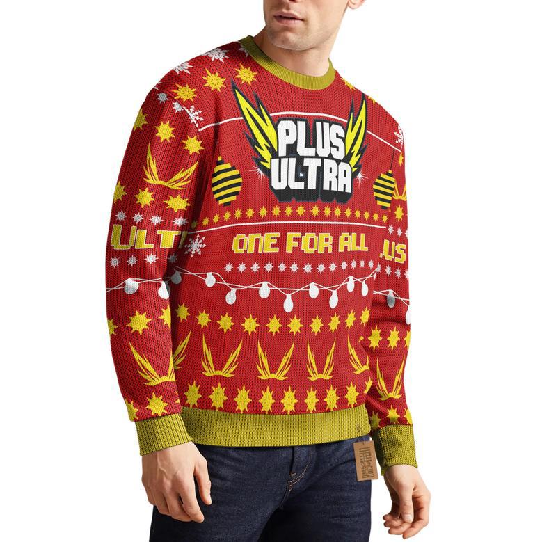 Plus Ultra My Hero Academia Ugly Christmas Sweater