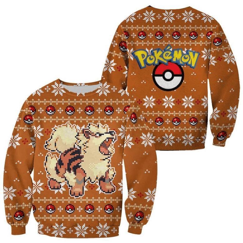 Pokemon Anime Arcanine Ugly Sweater