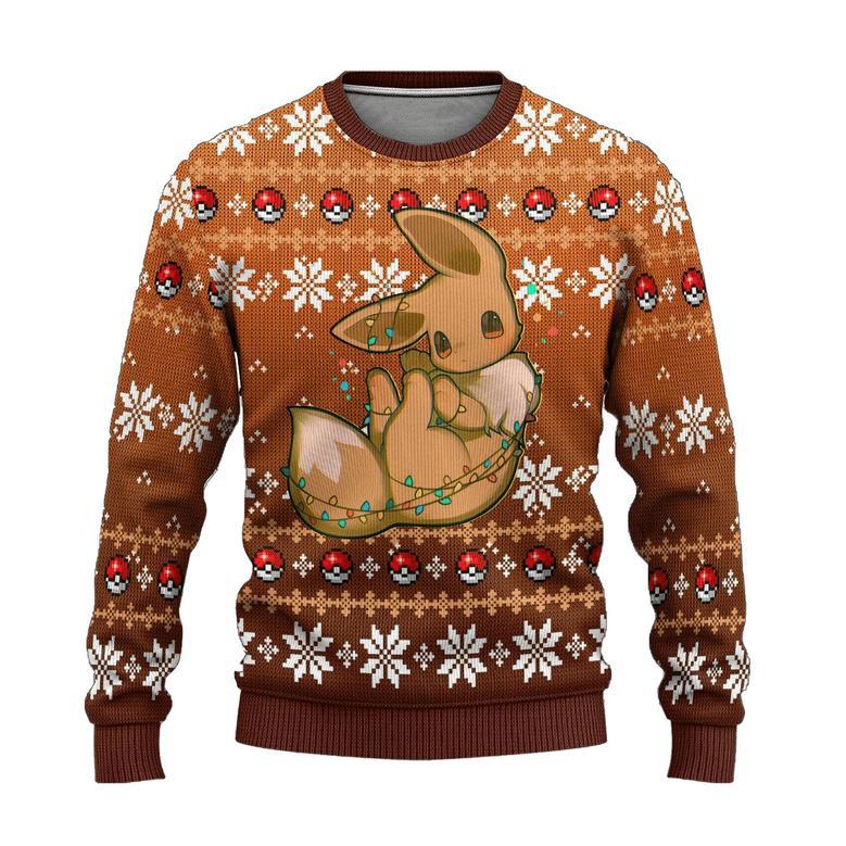 Pokemon Anime Eevee Ugly Sweater Gifts