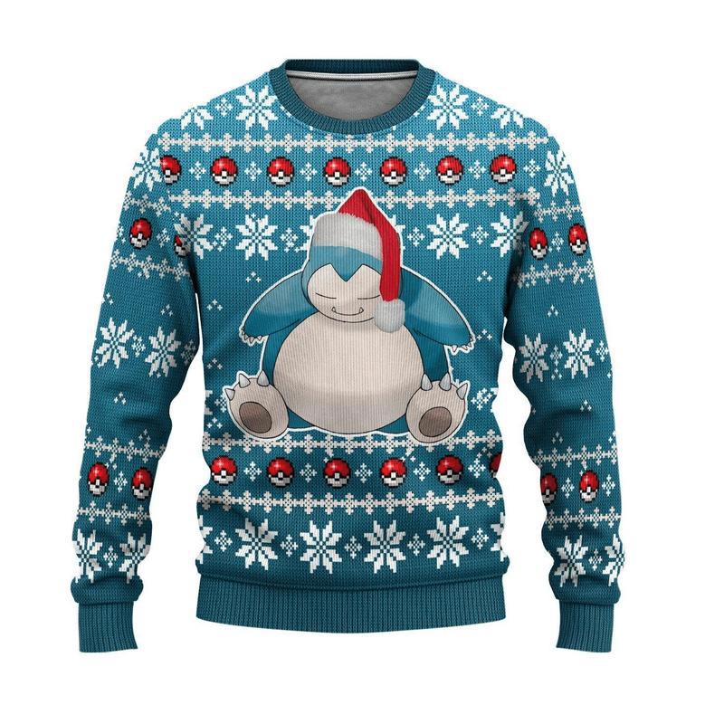 Pokemon Anime Snorlax Ugly Sweater Gifts