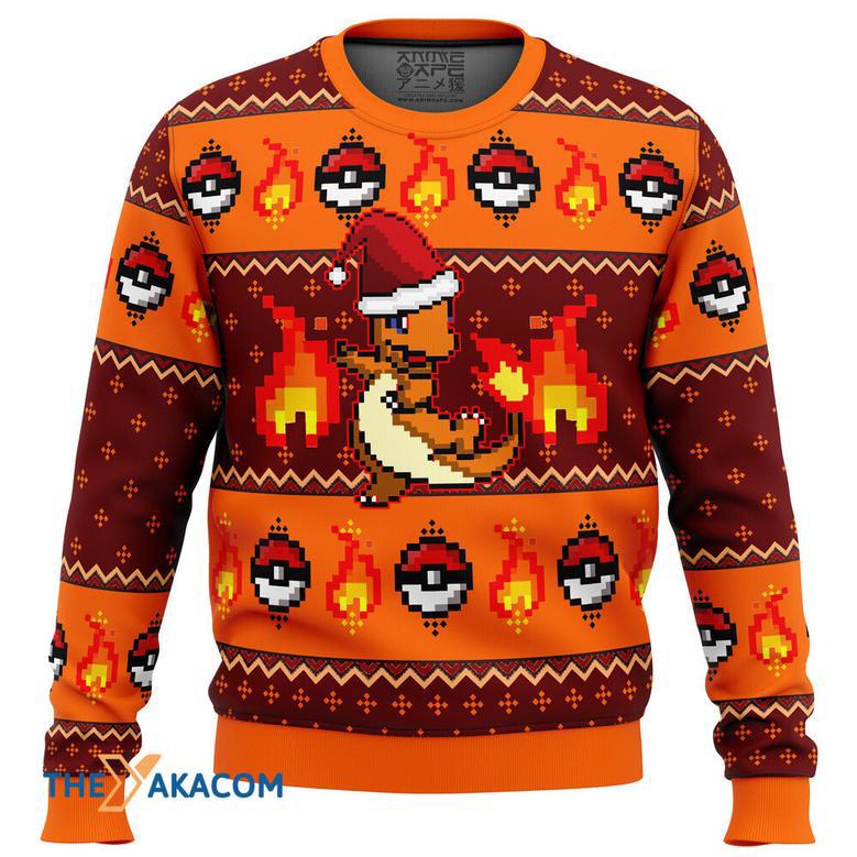 Pokemon Charmander Gift For Fan Anime Christmas Ugly Sweater