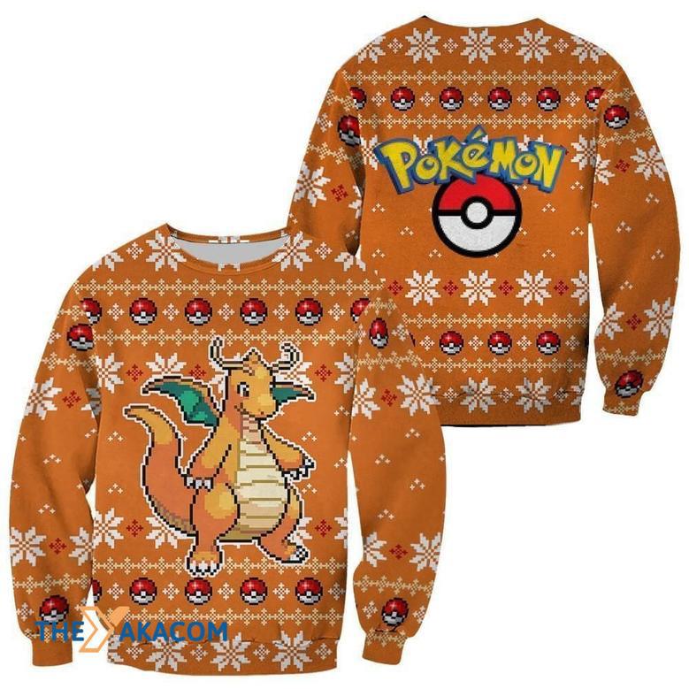 Pokemon Dragonite Custom Gift For Fan Anime Christmas Ugly Sweater