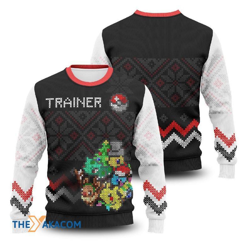 Pokemon League Trainer Anime Manga Christmas Ugly Sweater