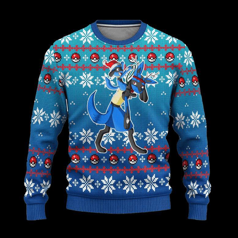 Pokemon Lucario Anime Ugly Christmas Sweatshirt Xmas Gift