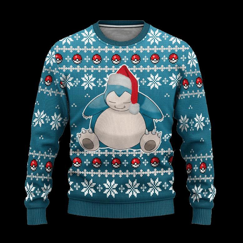 Pokemon Snorlax Anime Ugly Christmas Sweatshirt Xmas Gift