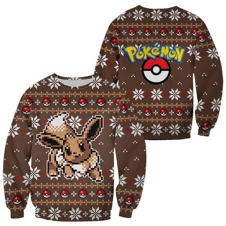 Pokemon Ugly Christmas Sweater Custom Eevee Xmas Gift