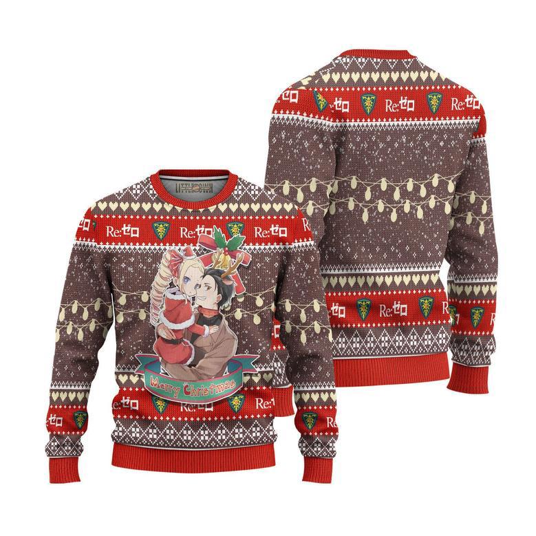 Re Zero Natsuki x Beatrice Ugly Christmas Sweater