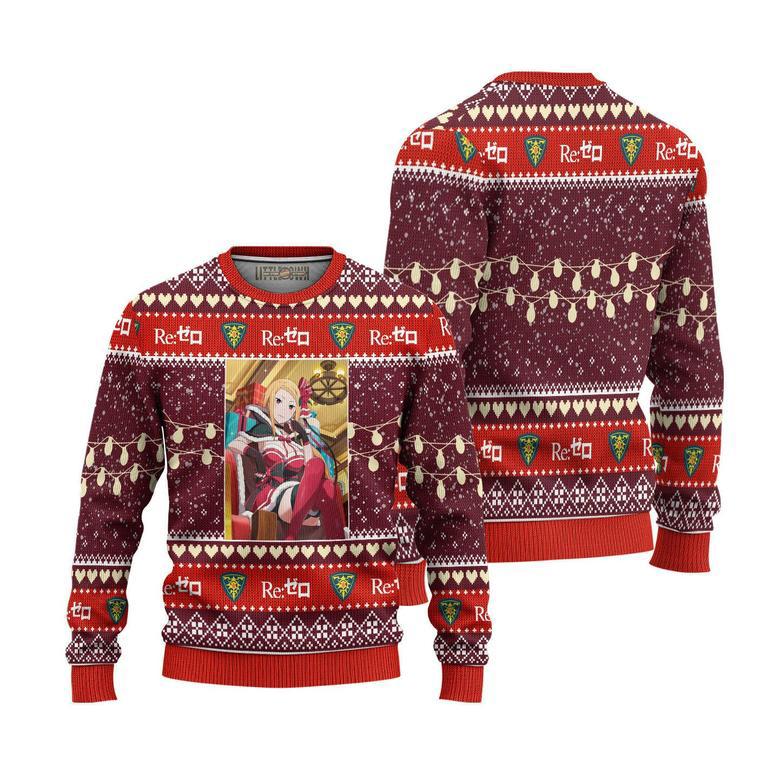 Re Zero Priscilla Ugly Christmas Sweater