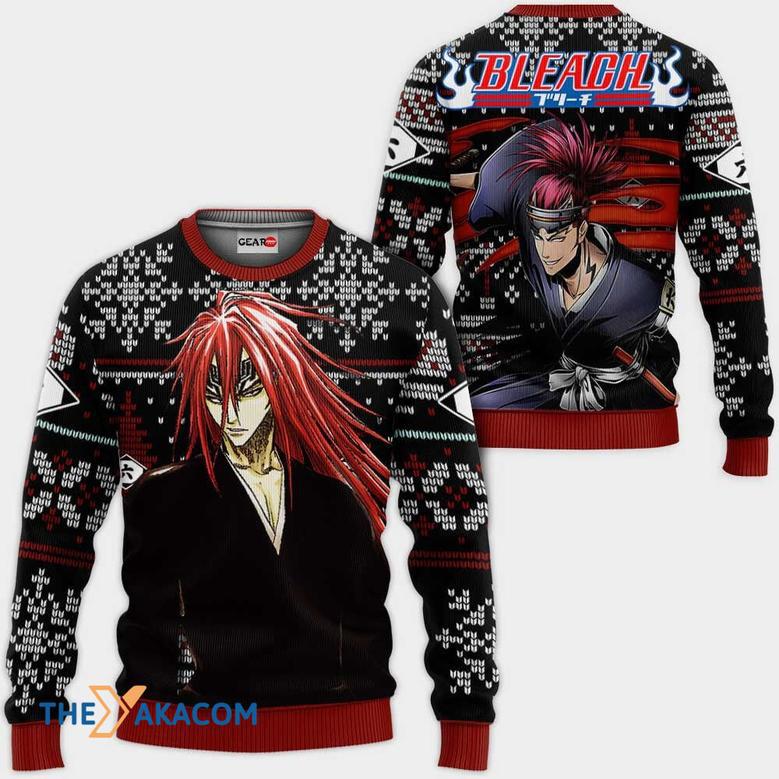 Renji Abarai BLEACH Custom Gift For Fan Anime Christmas Ugly Sweater