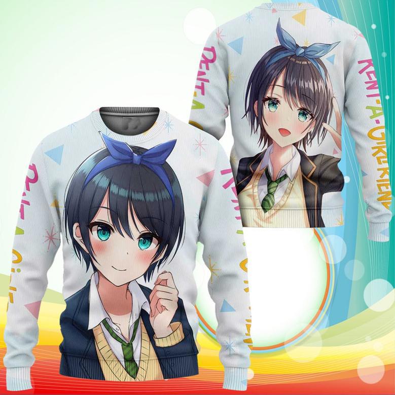 Rent A Girlfriend Ruka Sarashina Sweatshirt Anime Printed Sweaters