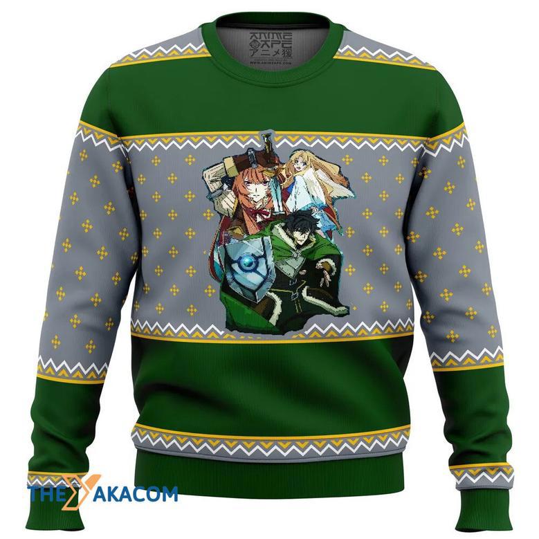 Rising of the Shield Hero Characters Gift For Fan Anime Christmas Ugly Sweater