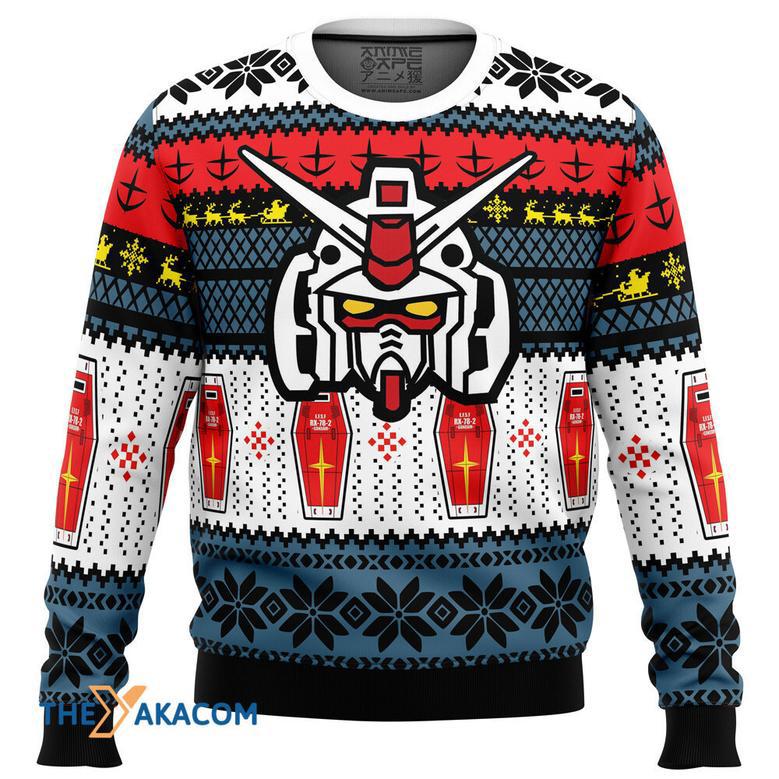 RX Gundam Gift For Fan Anime Christmas Ugly Sweater