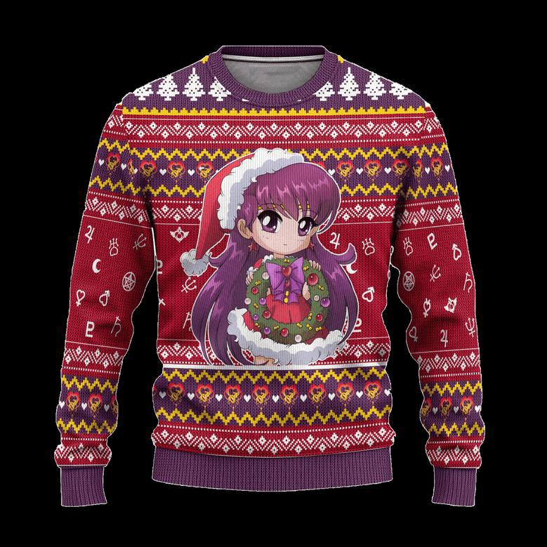 Sailor Mars Ugly Christmas Sweatshirt Sailor Moon Anime Xmas Gift