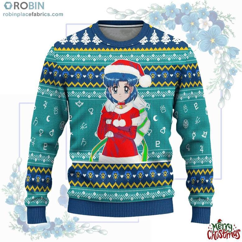 Sailor Mercury Ugly Christmas Sweater Sailor Moon Anime