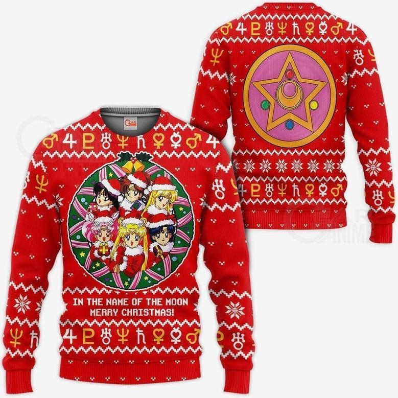 Sailor Moon Ugly Christmas Sweater Anime Xmas Gifts Idea