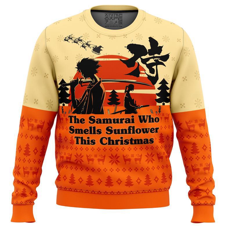 Samurai Champloo The Samurai Who Smells Sunflower This Christmas Ugly Christmas Sweater