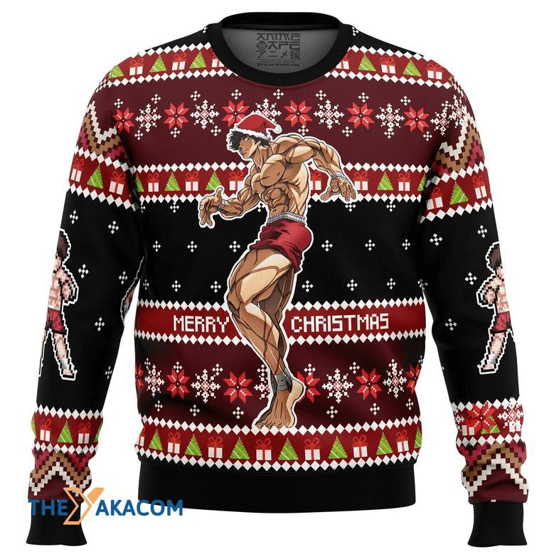 Santa Baki Custom Gift For Fan Anime Christmas Ugly Sweater