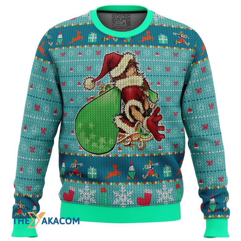 Santa Sora Kingdom Hearts Gift For Fan Anime Christmas Ugly Sweater