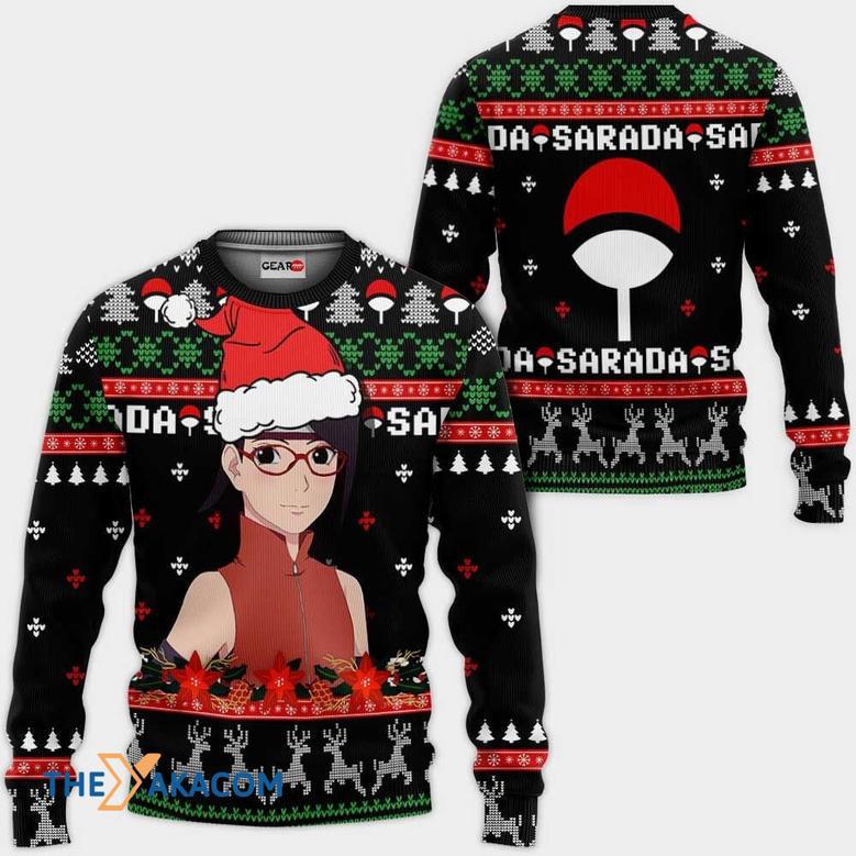 Sarada Uchiha BRT Custom Gift For Fan Anime Christmas Ugly Sweater