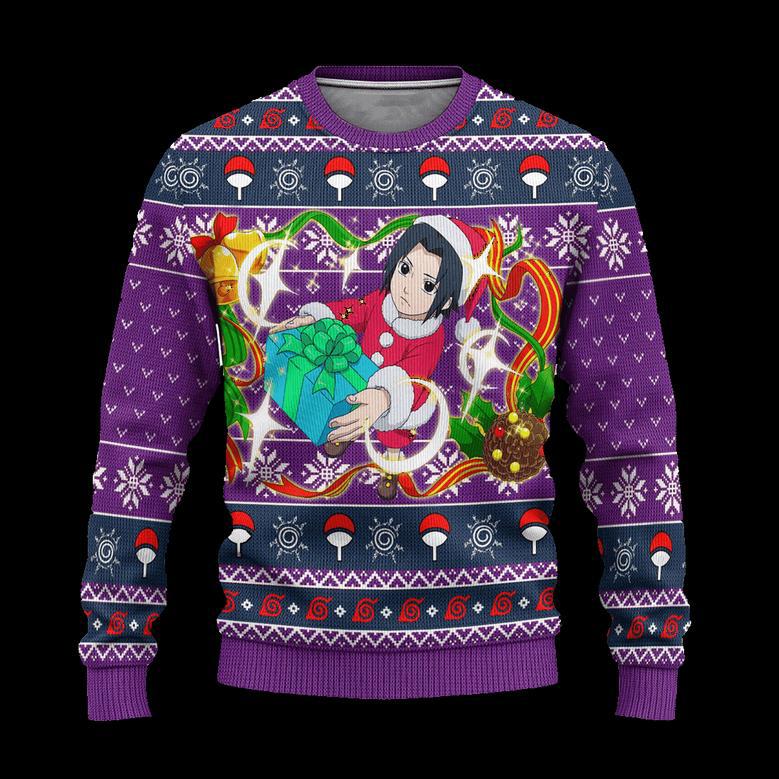 Sasuke Ugly Christmas Sweatshirt Naruto Anime Xmas Gift