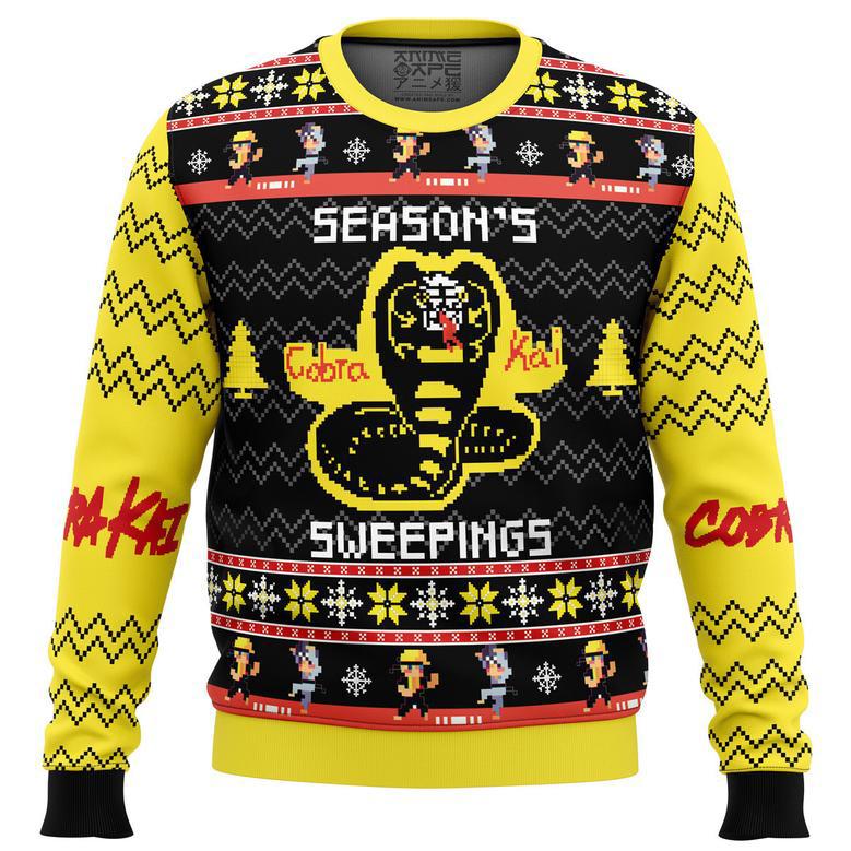 Season's Sweepings Cobra Kai Ugly Christmas Sweater