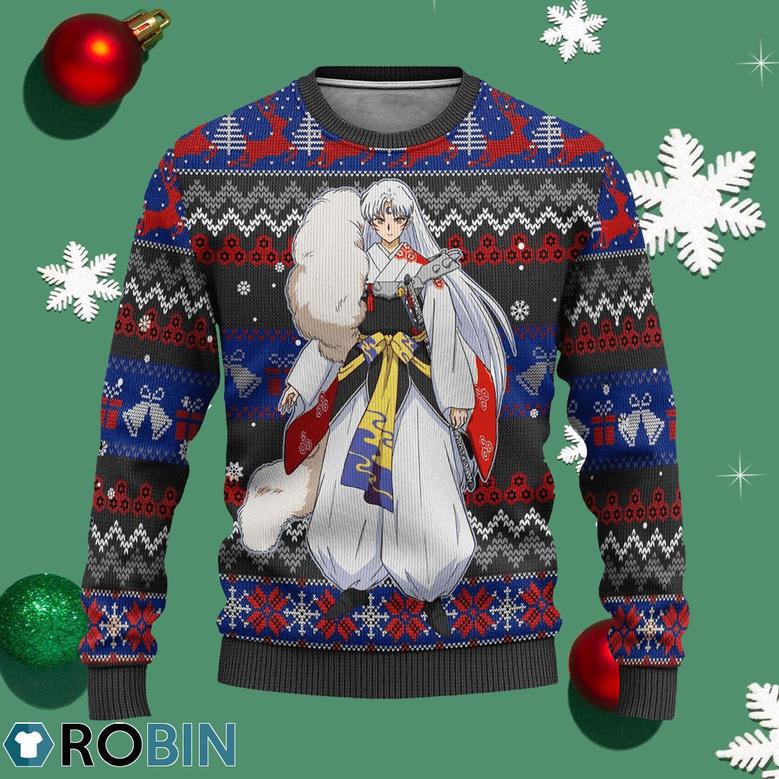 Sesshomaru Ugly Christmas Sweater Inuyasha Anime Xmas Gift