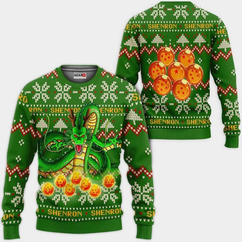 Shenron Ugly Christmas Sweater Custom Anime Dragon Ball Xmas Gifts