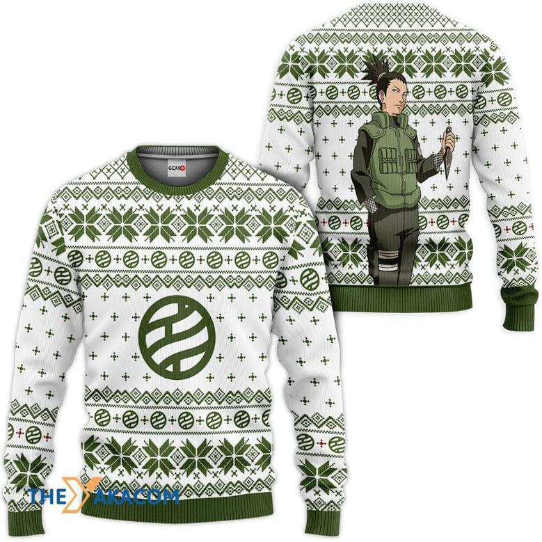 Shikamaru Nara Gift For Fan Anime Christmas Ugly Sweater